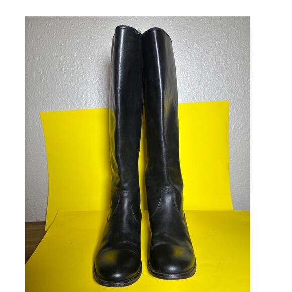 Frye Women's Melissa Tall Black Leather Riding Boots Back Zipper 34766431 sz 8.5 - Picture 2 of 9